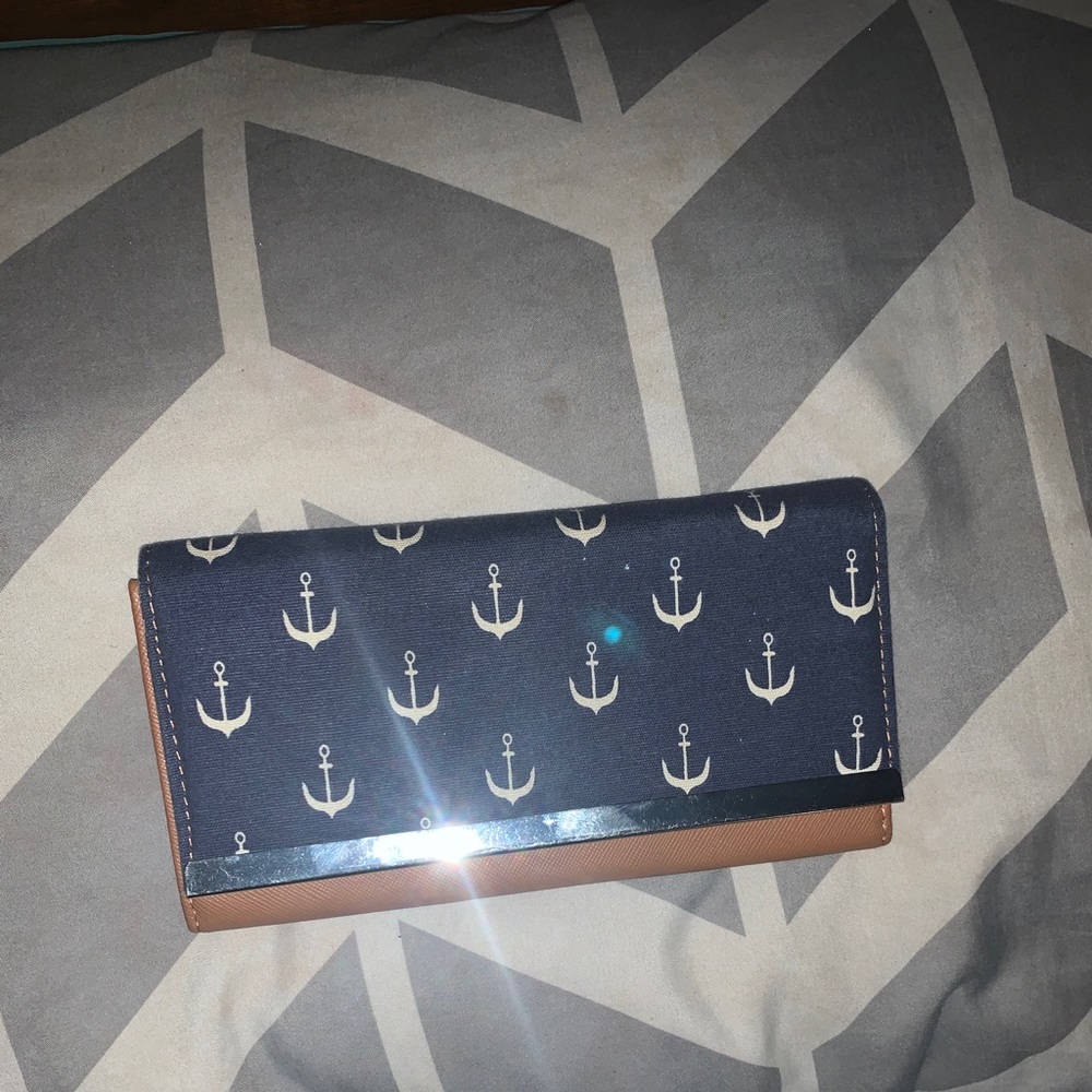 Navy Blue Anchor Wallet